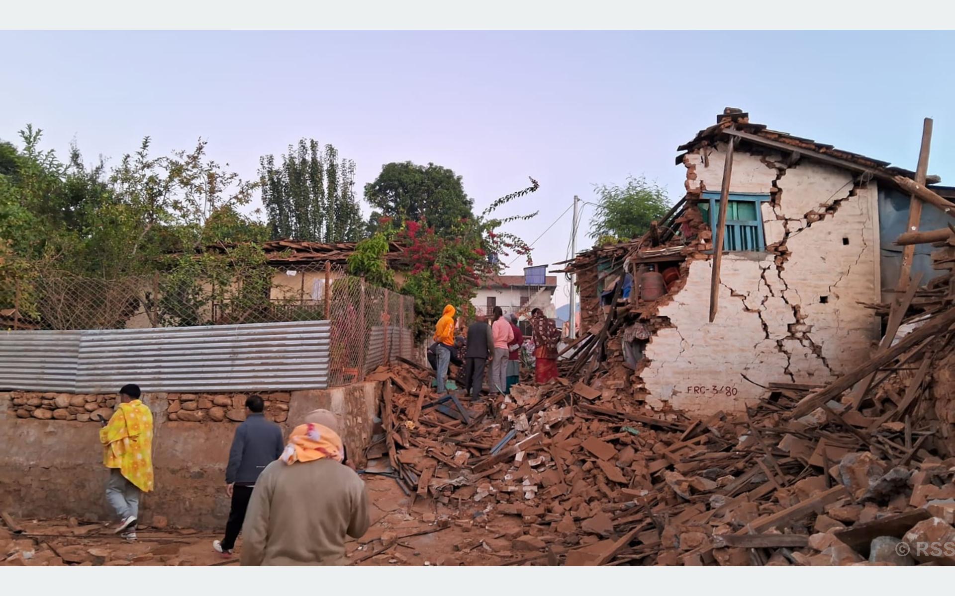 बाँकेमा भूकम्पबाट घाइते ४१ पुगे